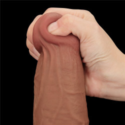 LoveToy SlidingSkin Gode Sliding Skin 26 x 6cm Marron